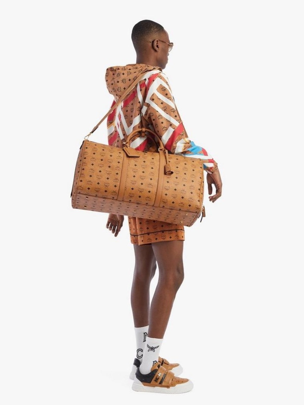 MCM Ottomar Weekender Bag in Visetos cognac